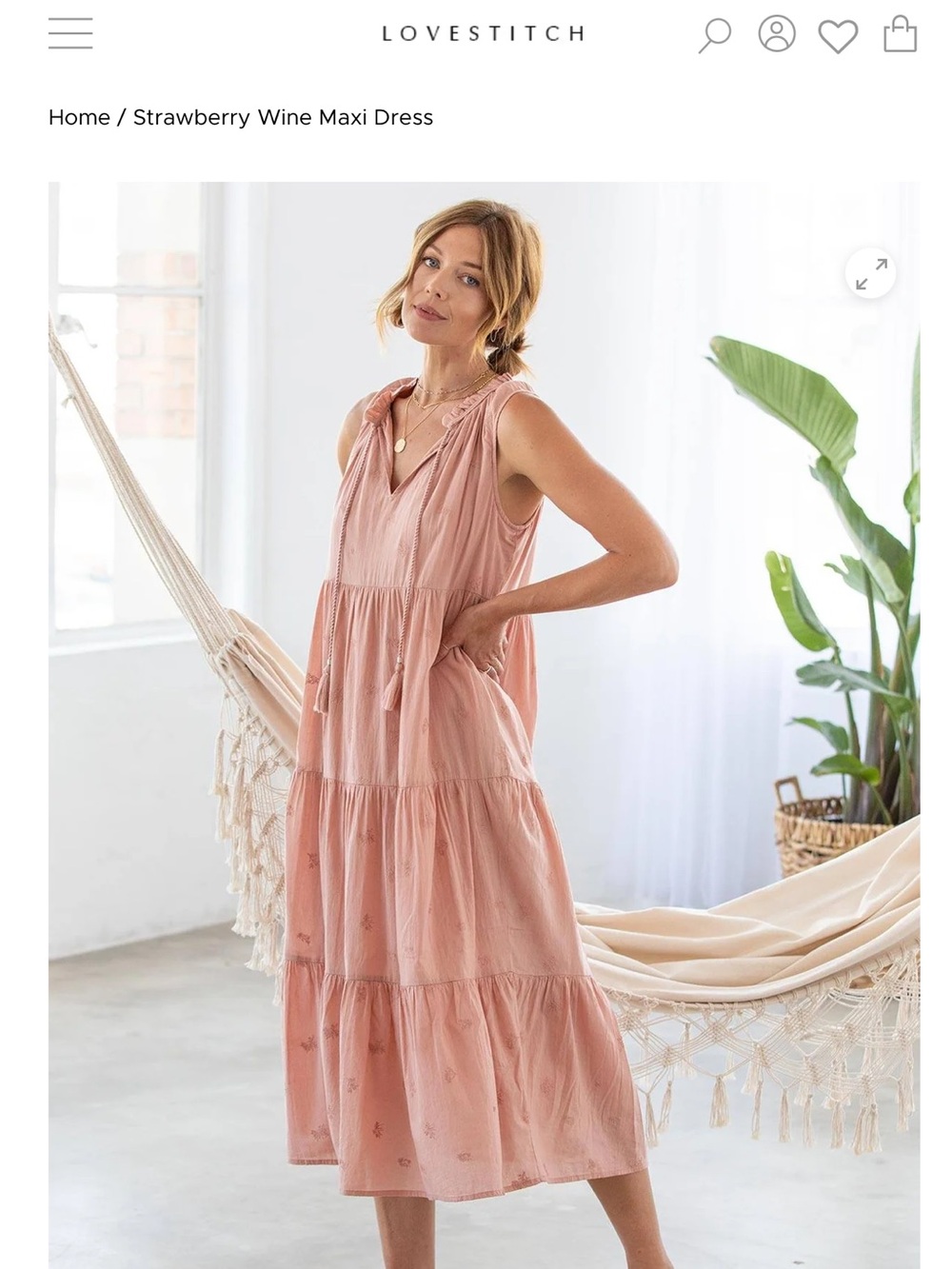 Lovestitch Strawberry Wine Maxi Dress
